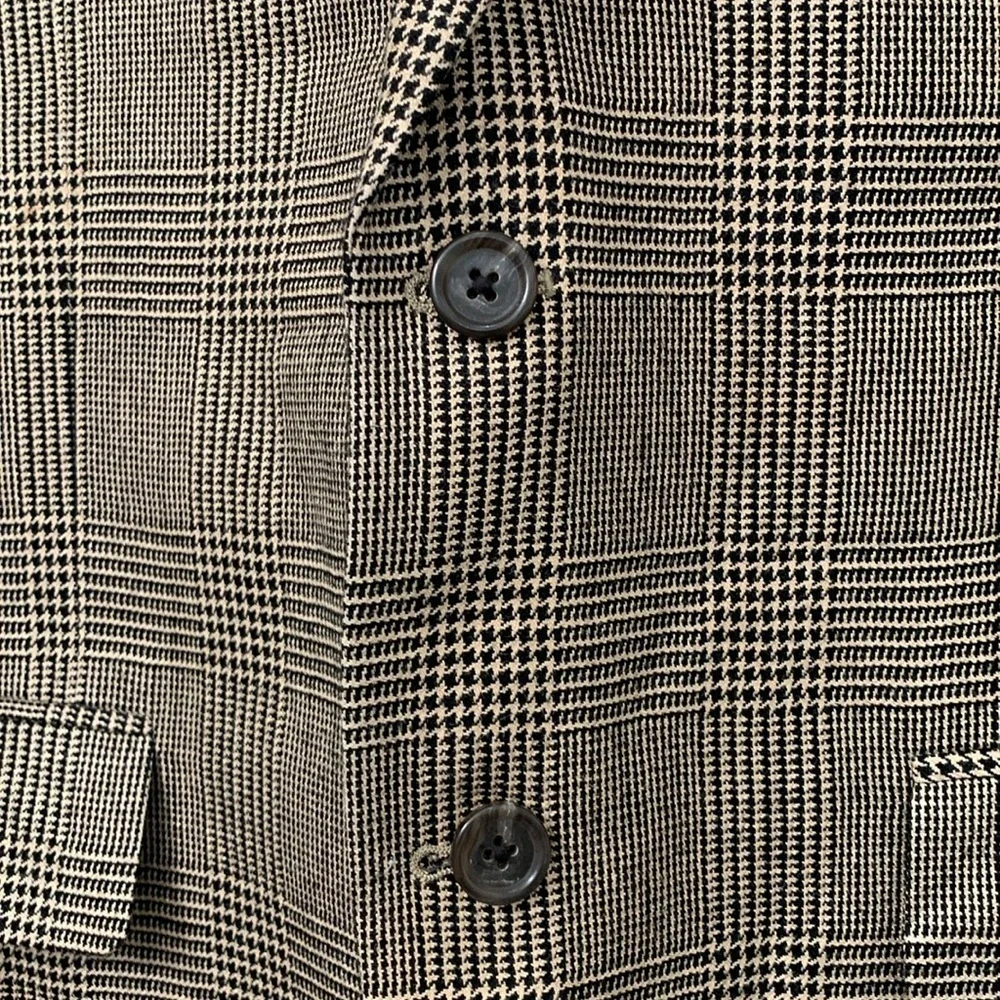 Jos A Bank Signature Collection Silk Camelhair Blazer Brown Plaid Sport Coat 38S